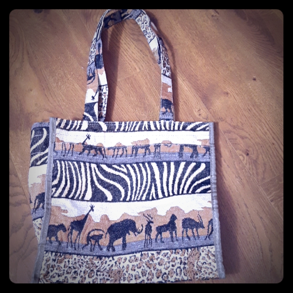5/$25 Sale-Jade Woven Bag- African Print